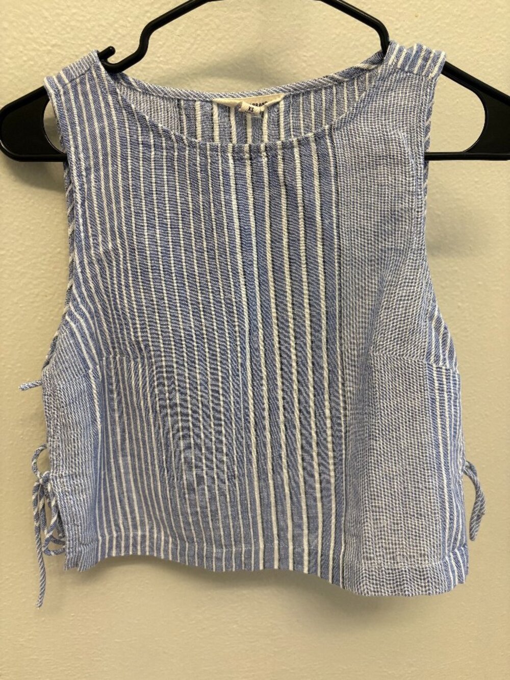 Lucky Brand Blue Striped Crop Tank, XS